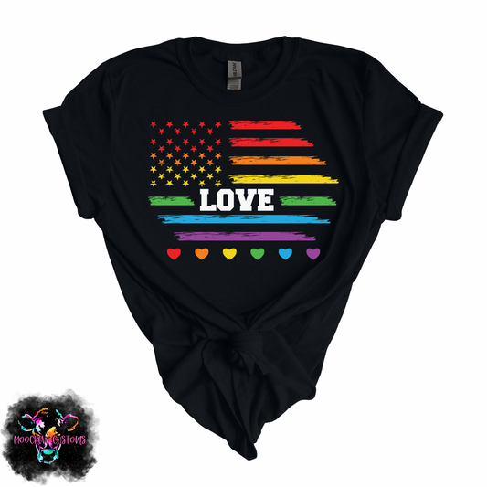 Rainbow Flag LOVE Tshirt