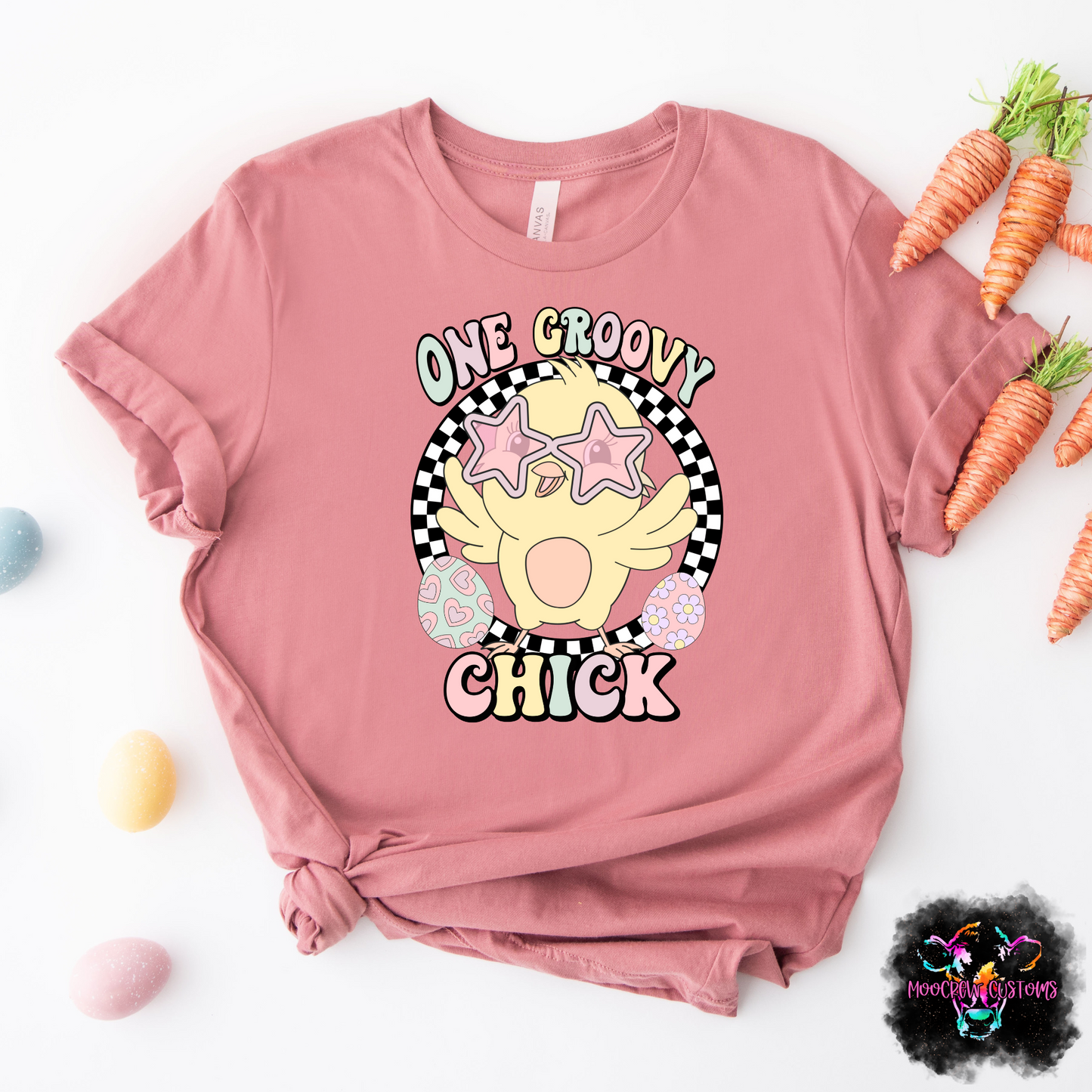 One Groovy Chick Retro Tshirt
