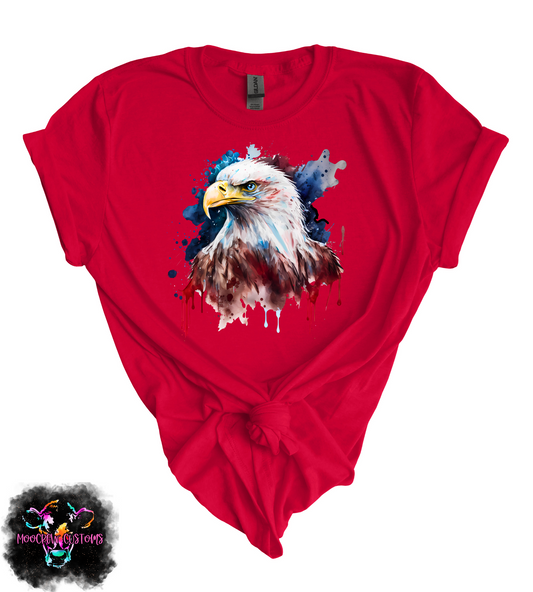 Watercolor Bald Eagle Tshirt