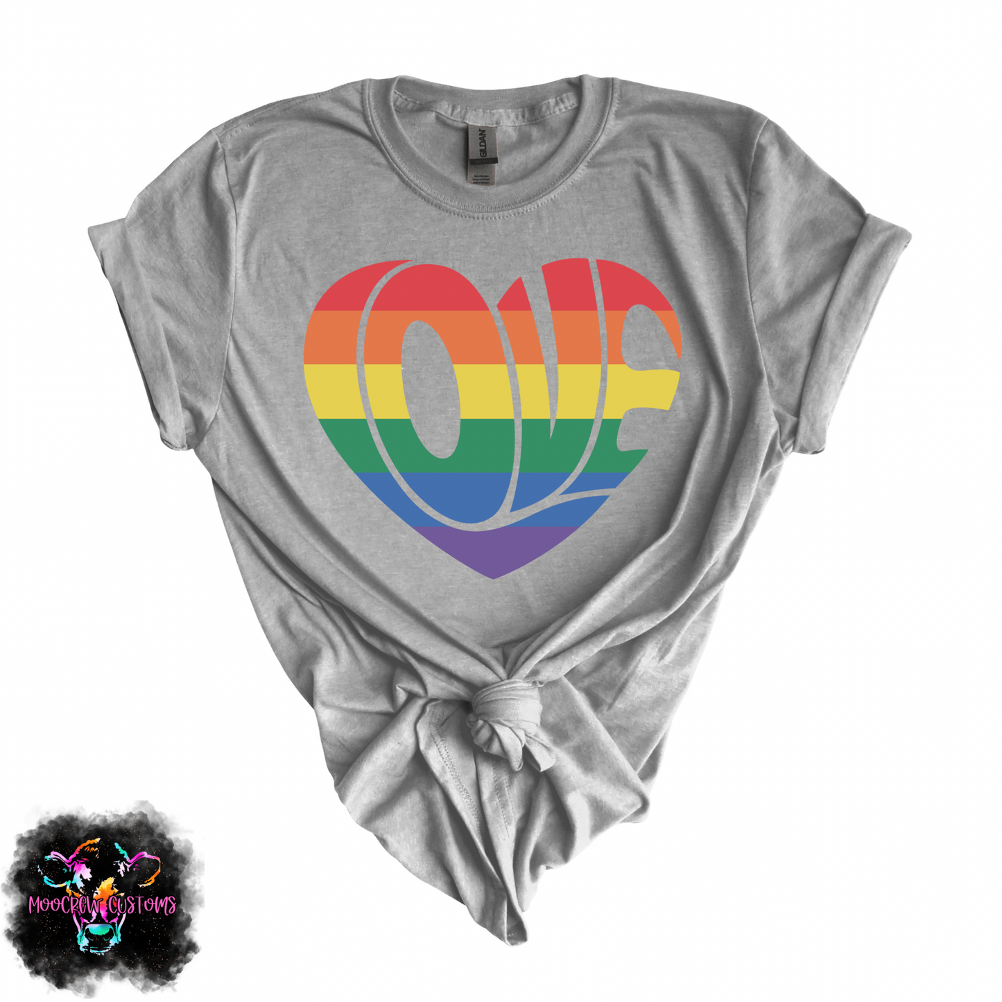 Rainbow LOVE Heart Tshirt