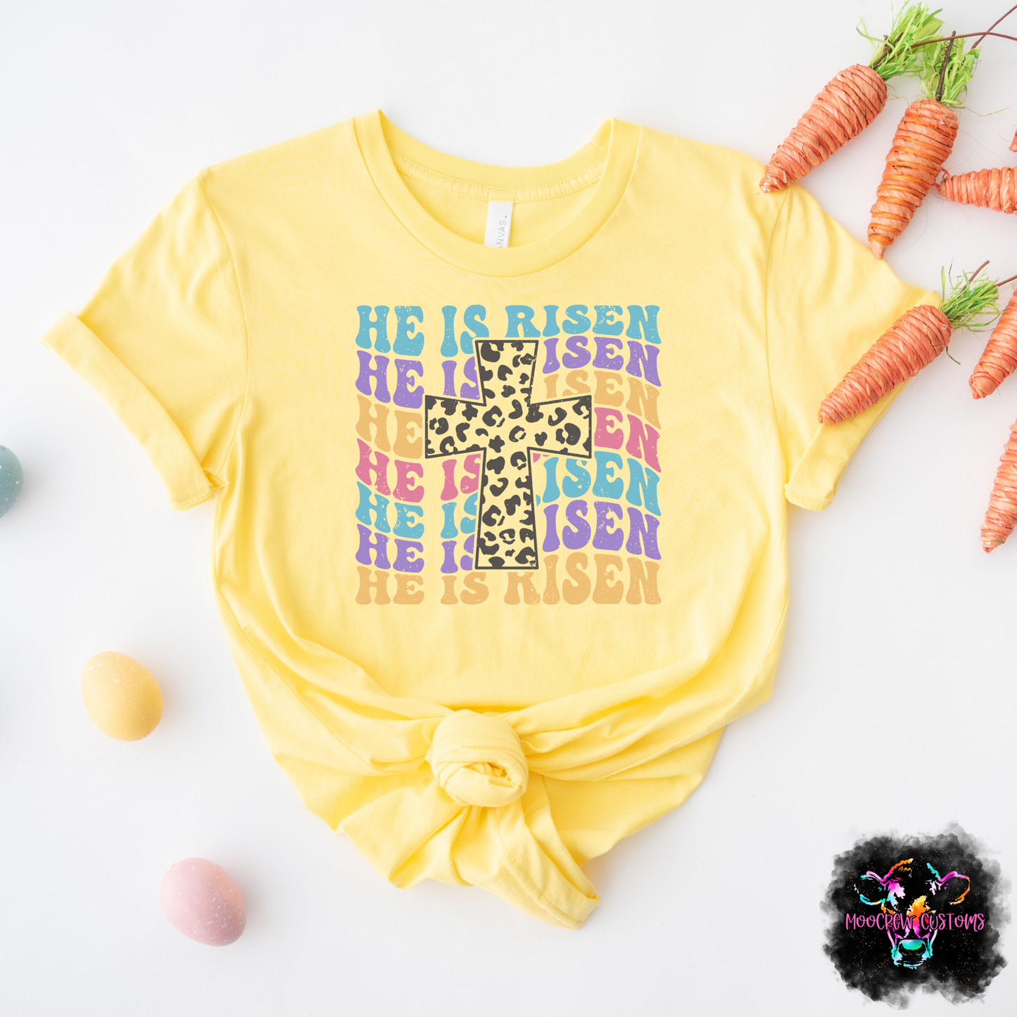 He Is Risen Stacked Tshirt