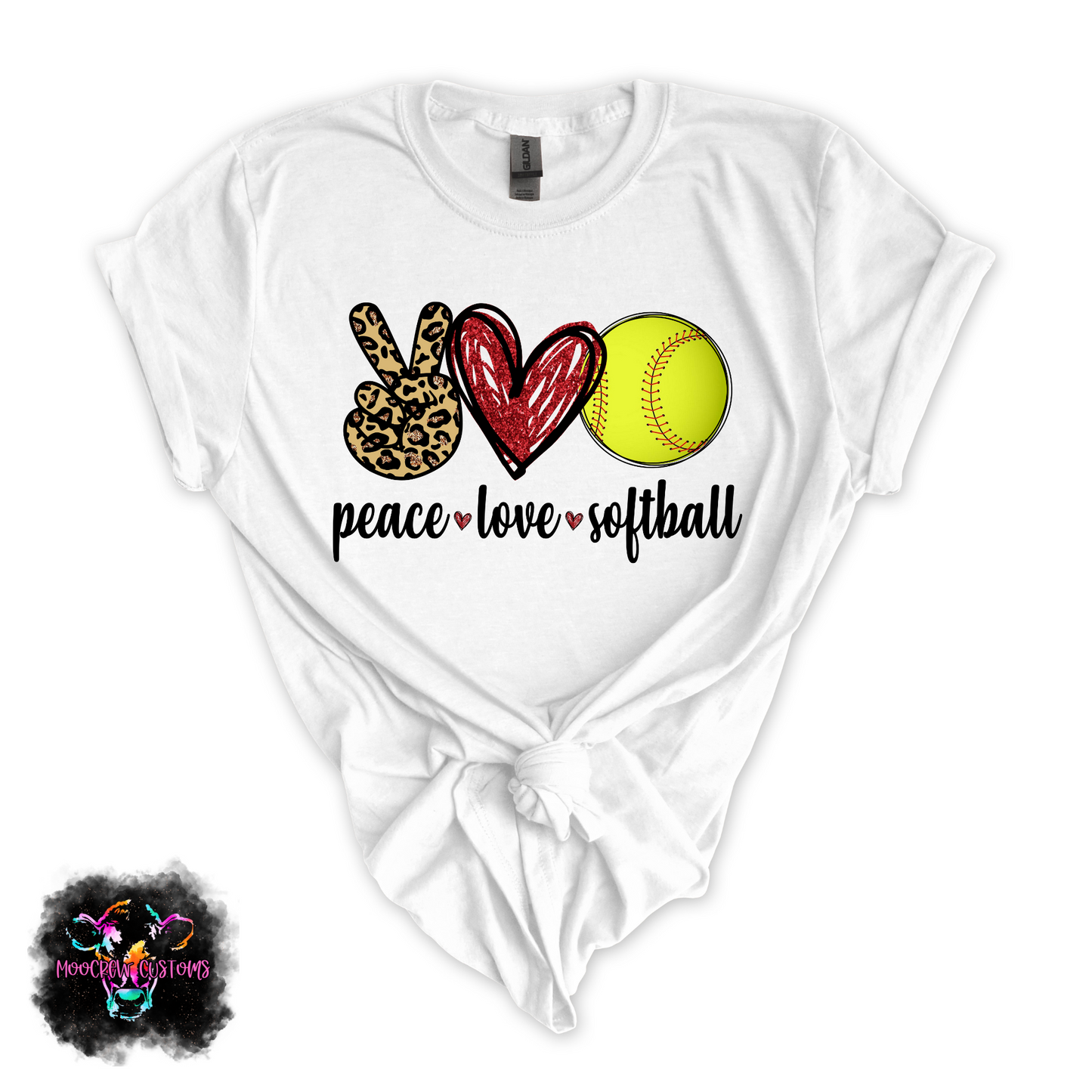 Peace Love Softball Tshirt