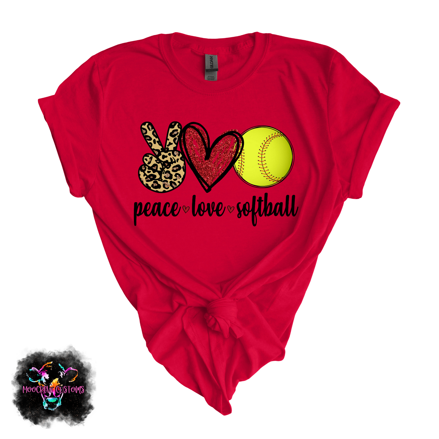 Peace Love Softball Tshirt