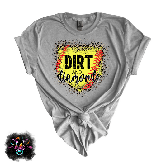Dirt and Diamonds Softball Tshirt