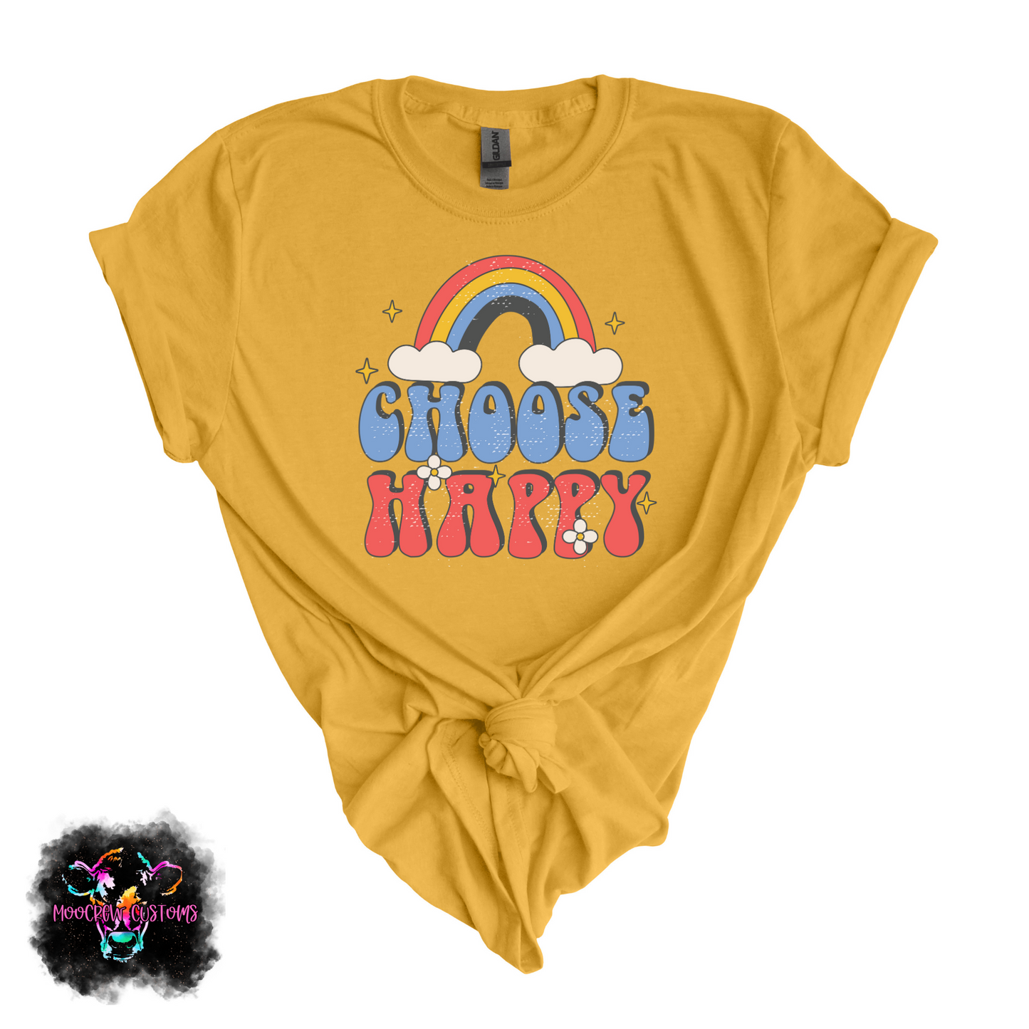 Choose Happy Retro Tshirt