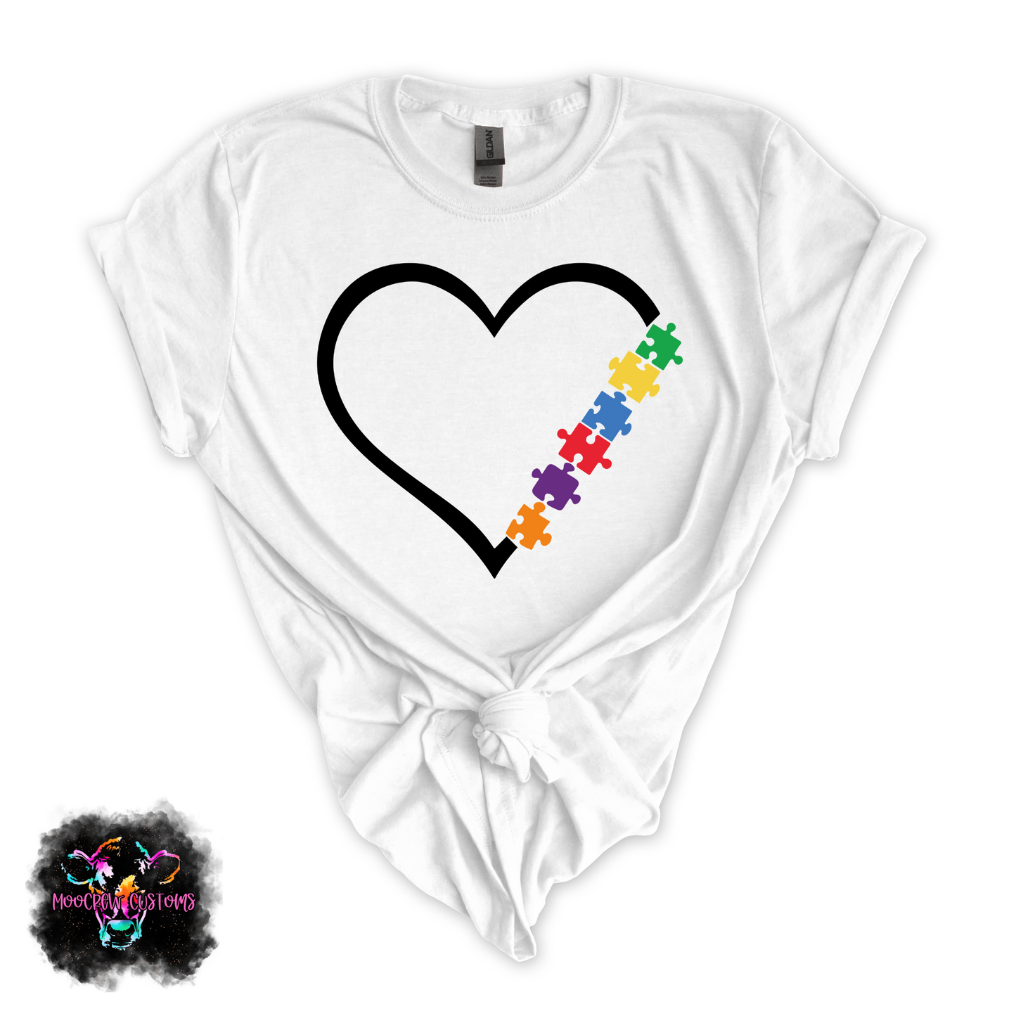 Heart With Puzzle Pieces Tshirt