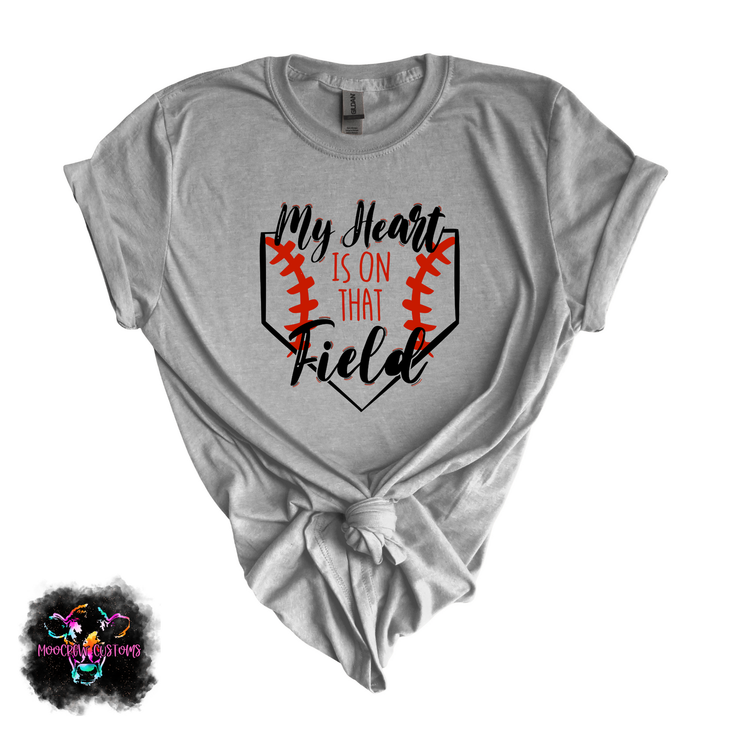 My Heart Is On The Field Baseball Tshirt