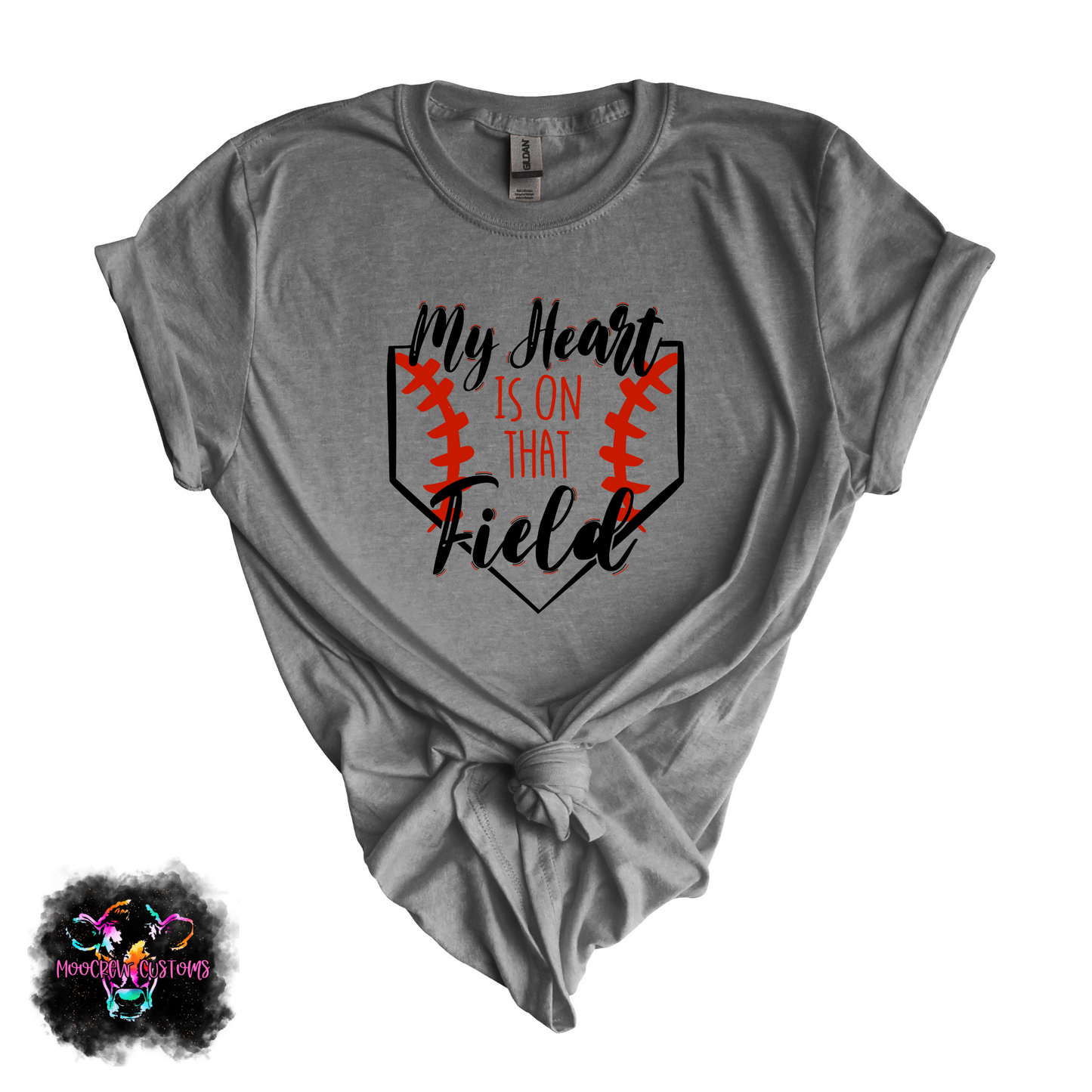 My Heart Is On The Field Baseball Tshirt