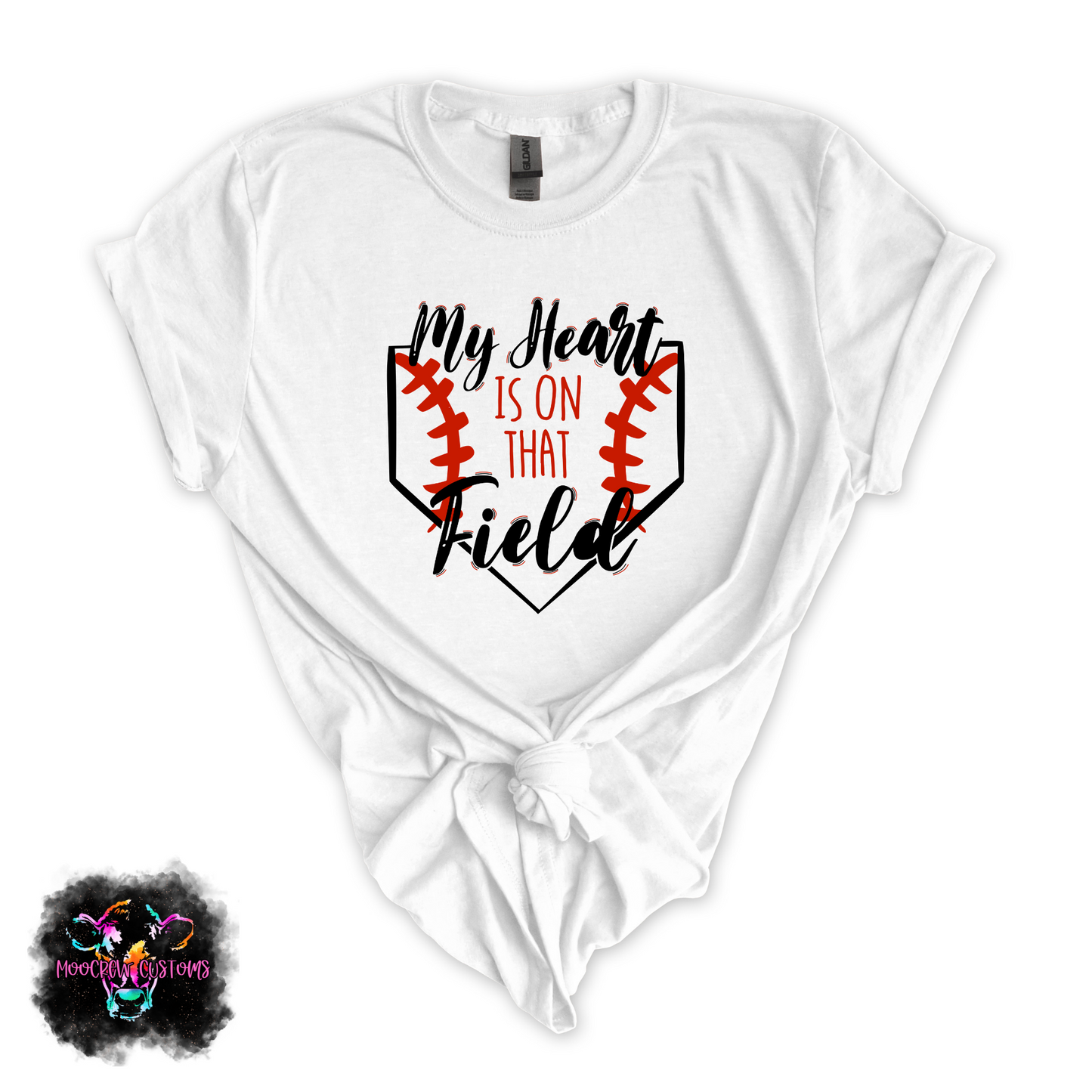 My Heart Is On The Field Baseball Tshirt