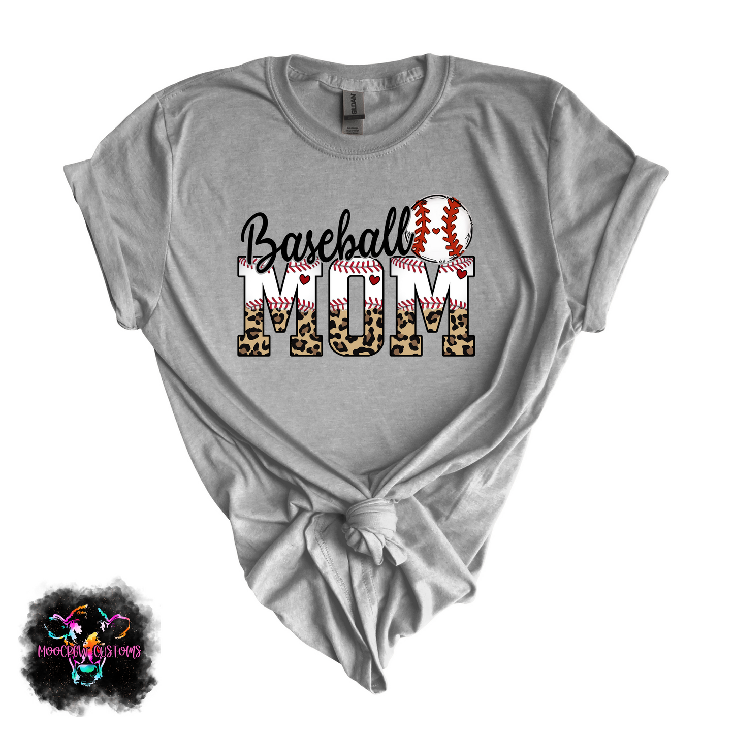 Leopard Baseball Mom Tshirt