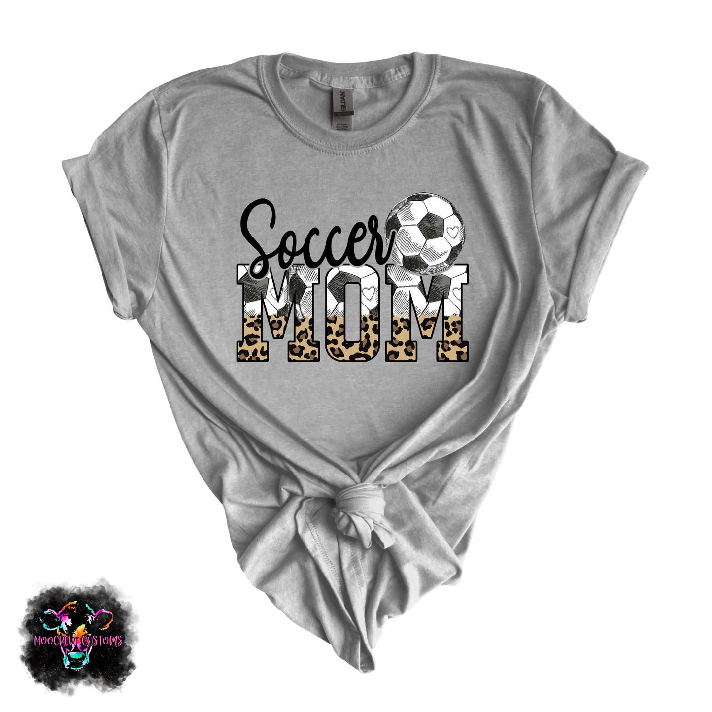 Leopard Split Soccer Mom Tshirt