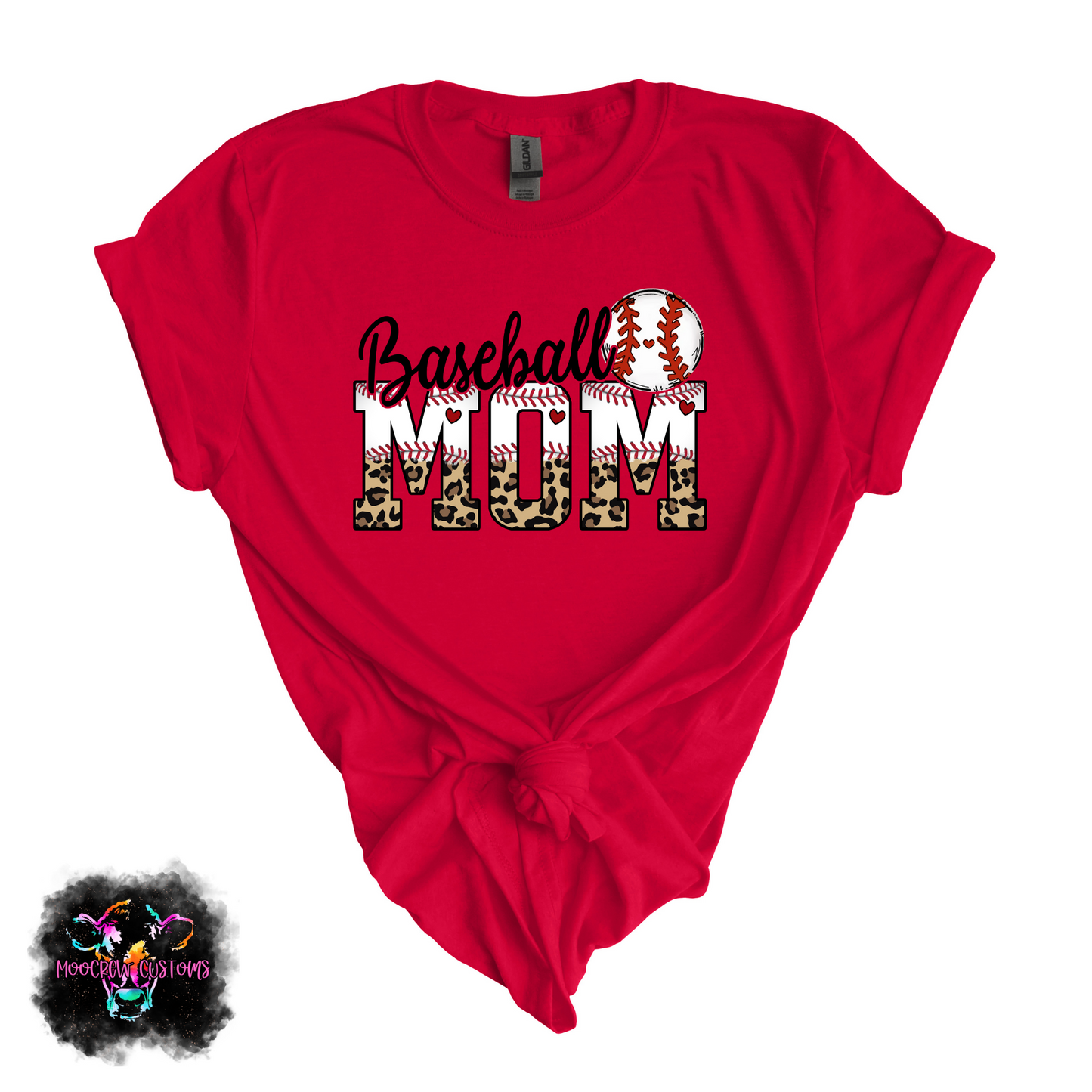 Leopard Baseball Mom Tshirt