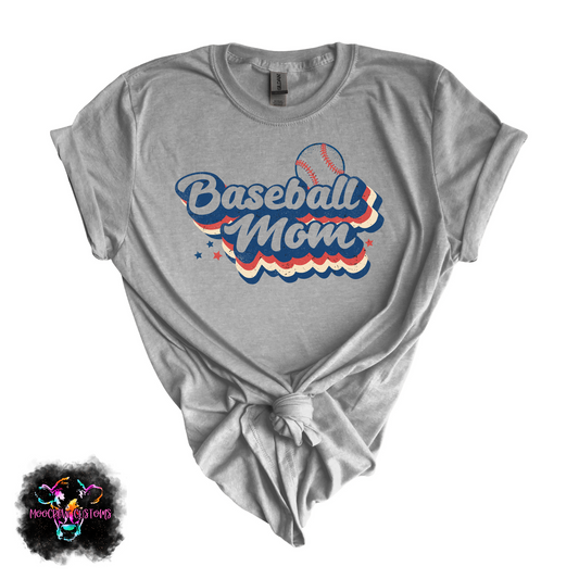 Retro Baseball Mom Tshirt