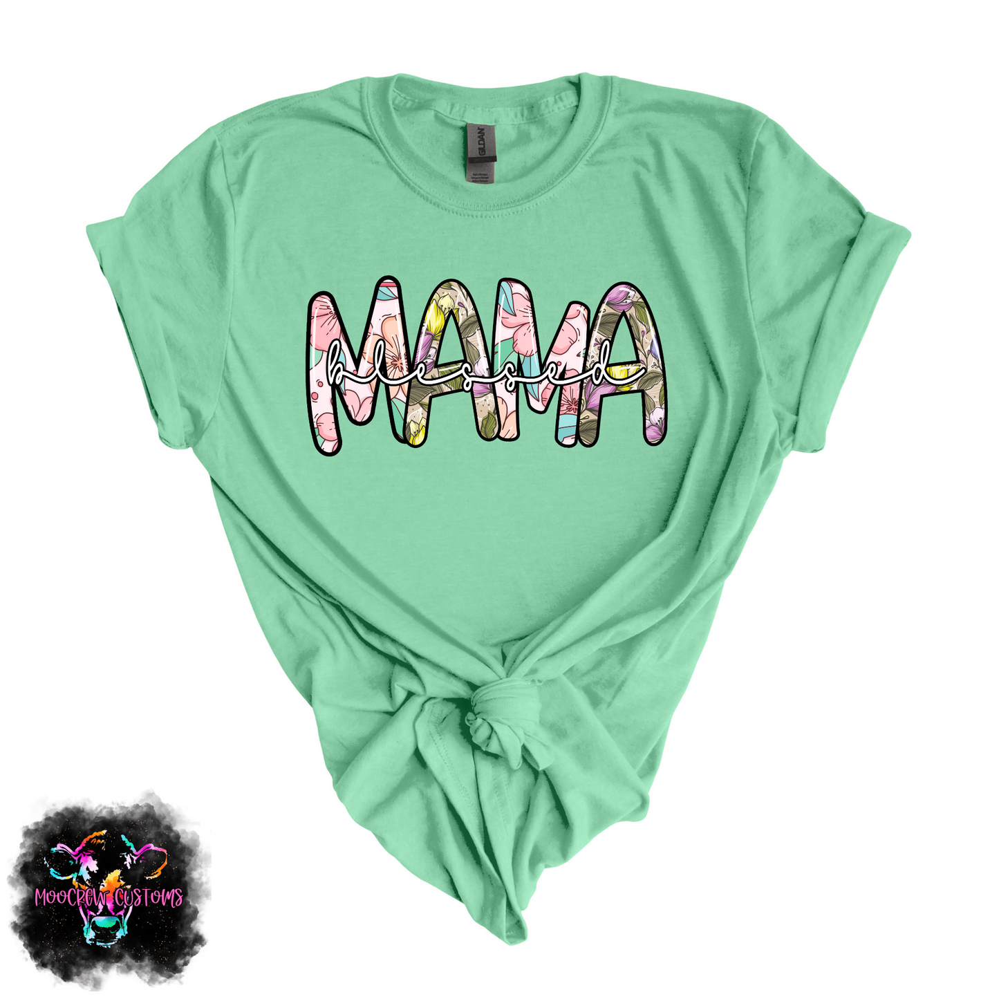 Blessed Mama Floral Tshirt