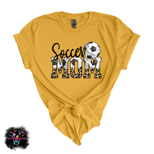 Leopard Split Soccer Mom Tshirt