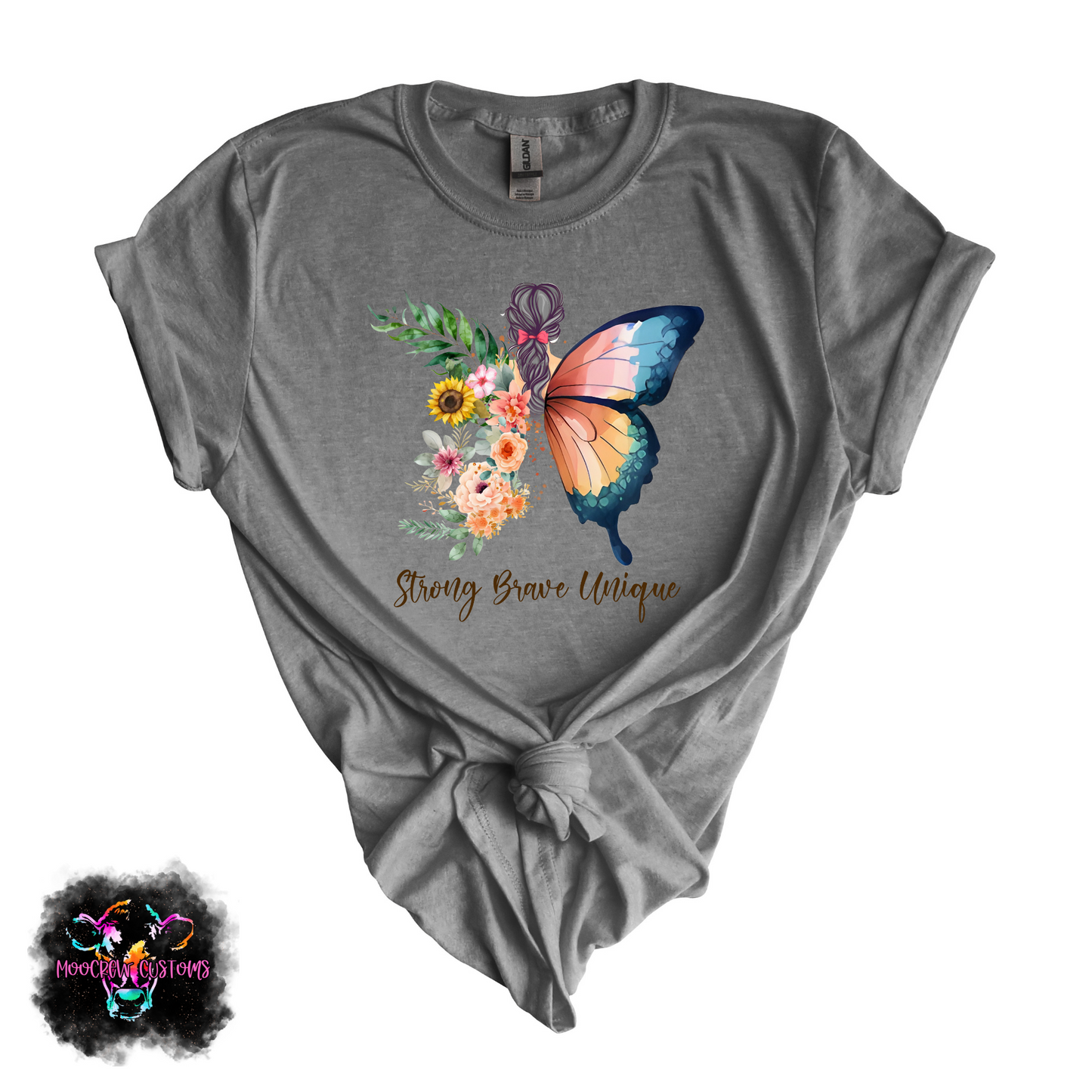 Floral Butterfly Womens Tshirt