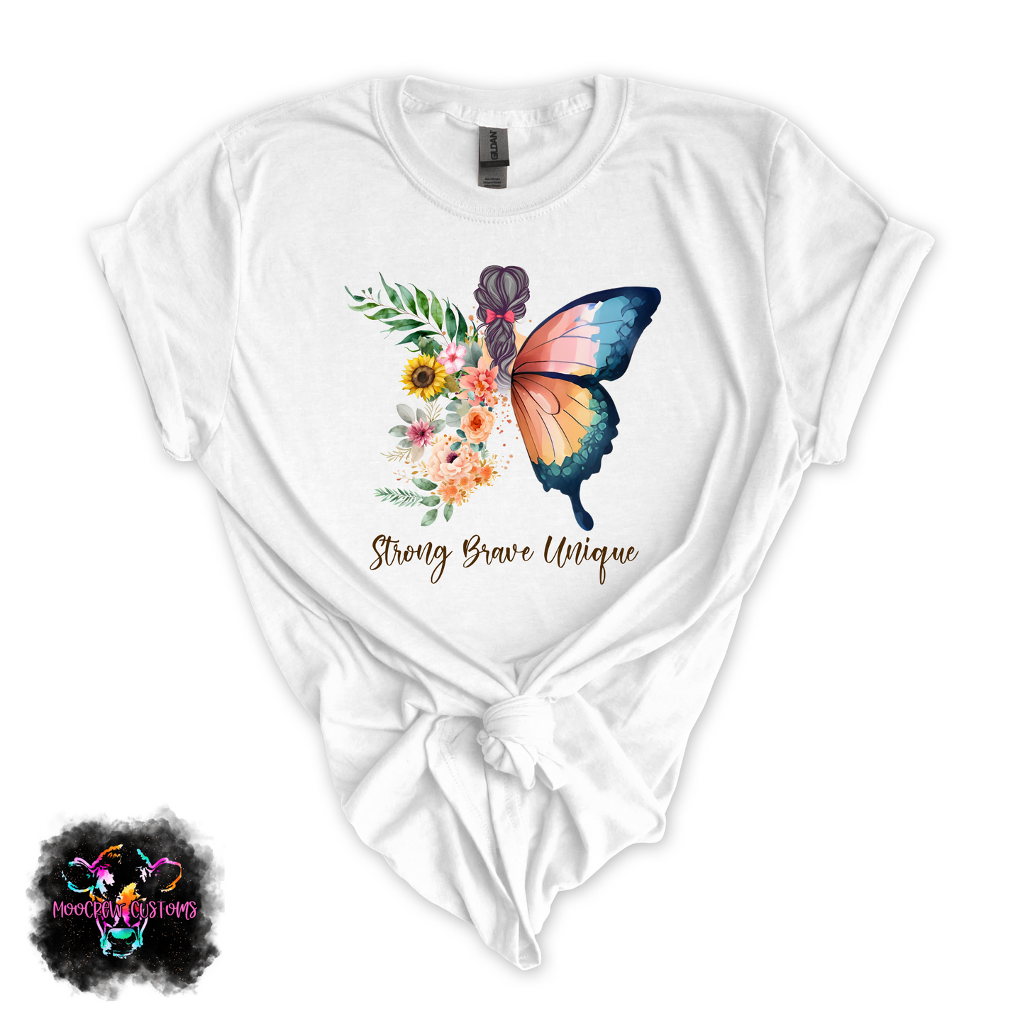 Floral Butterfly Womens Tshirt