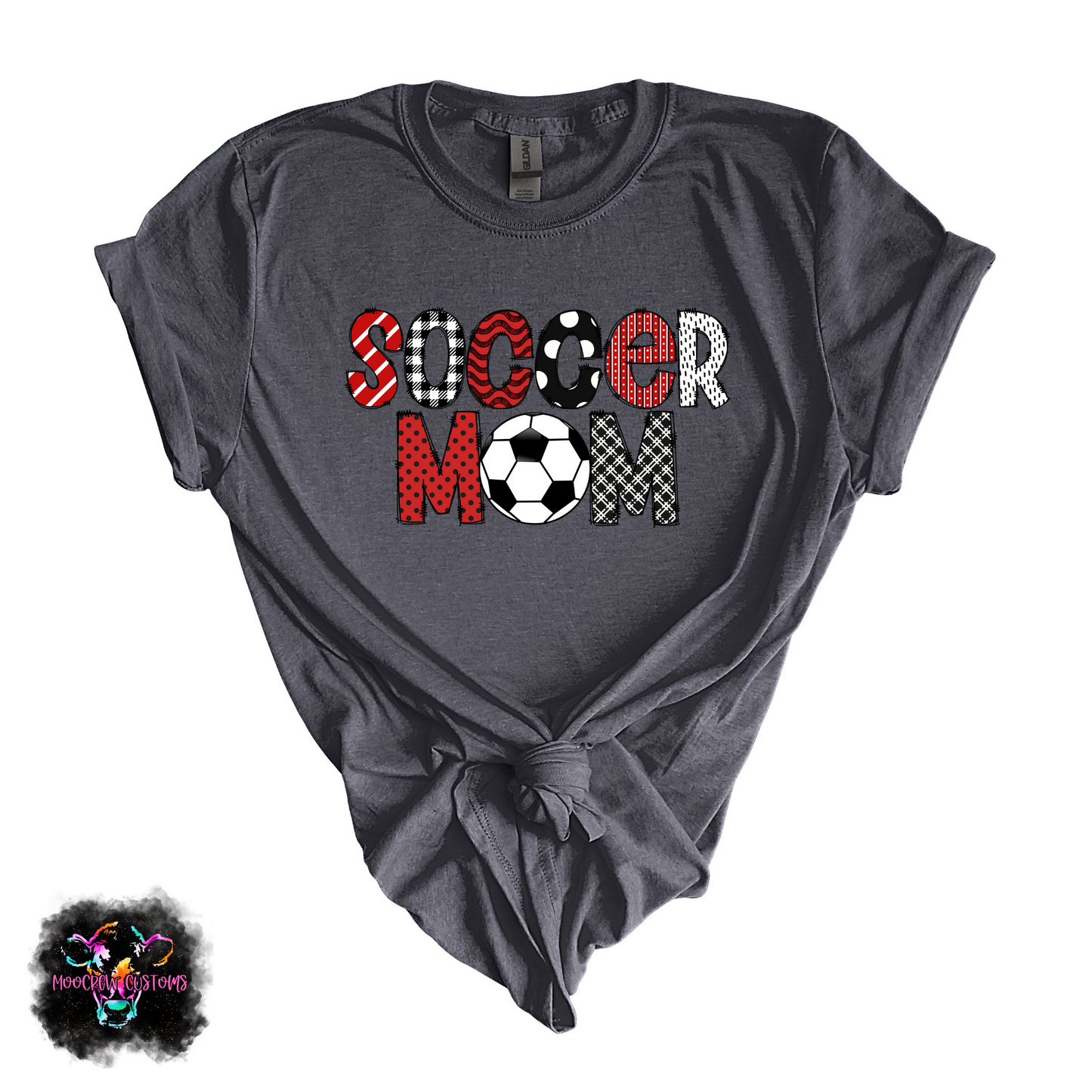Soccer Mom Doodle Letters Tshirt