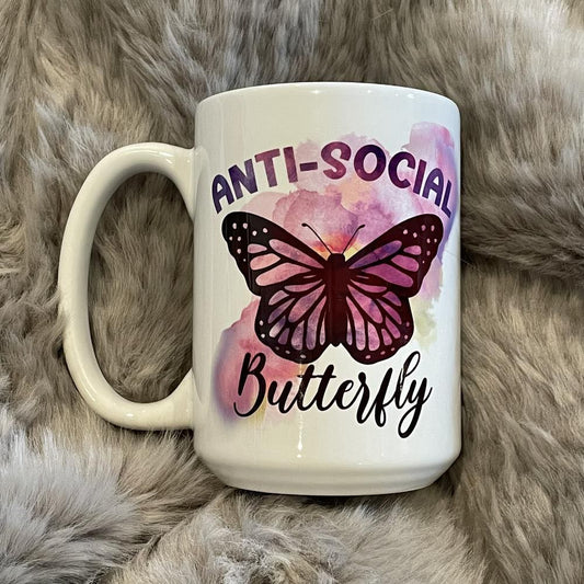 Anti-Social Butterfly Coffee Mug
