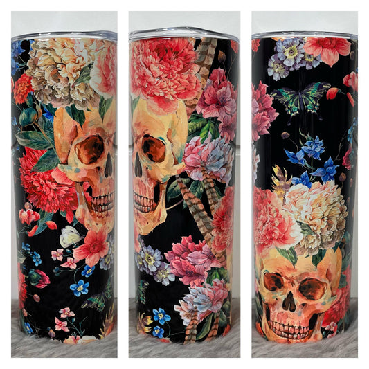 Colorful Floral Skulls