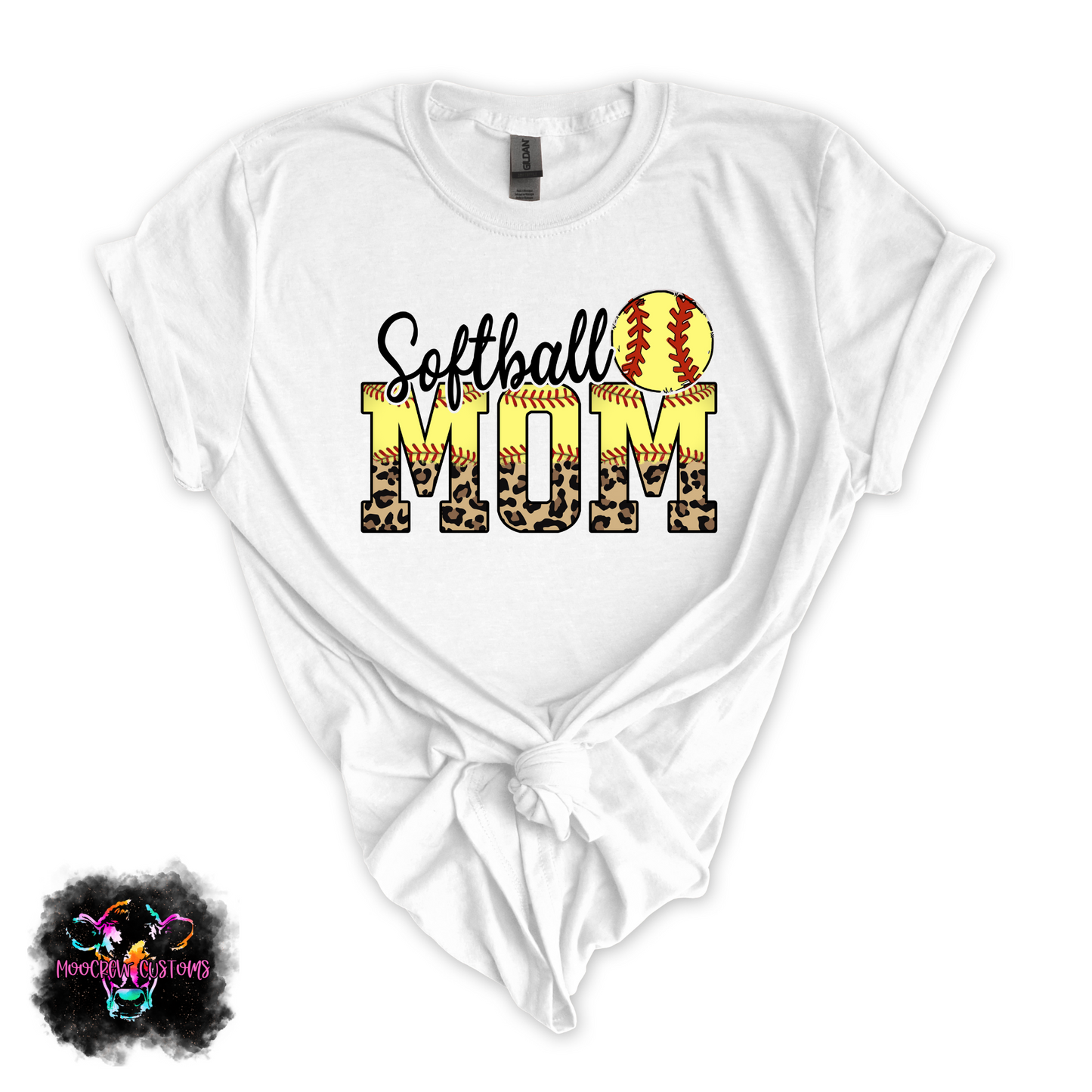 Softball Mom Leopard Tshirt