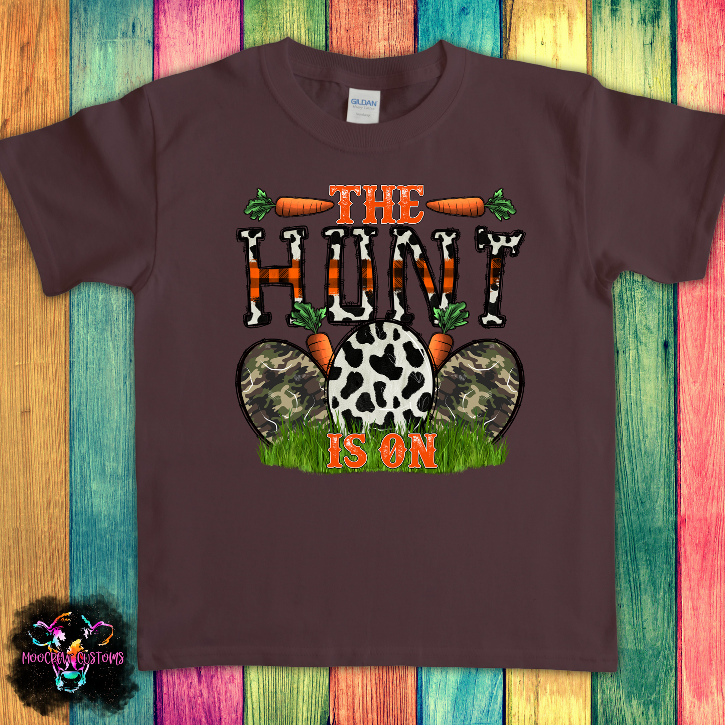 The Hunt Is On Camo Kids Tshirt