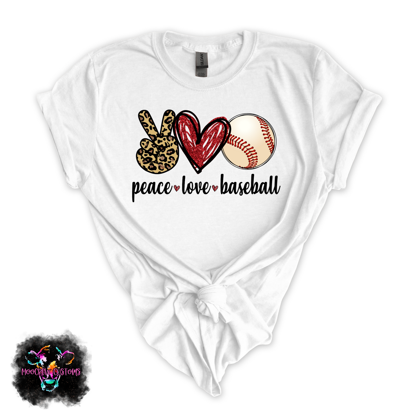 Peace Love Baseball Tshirt