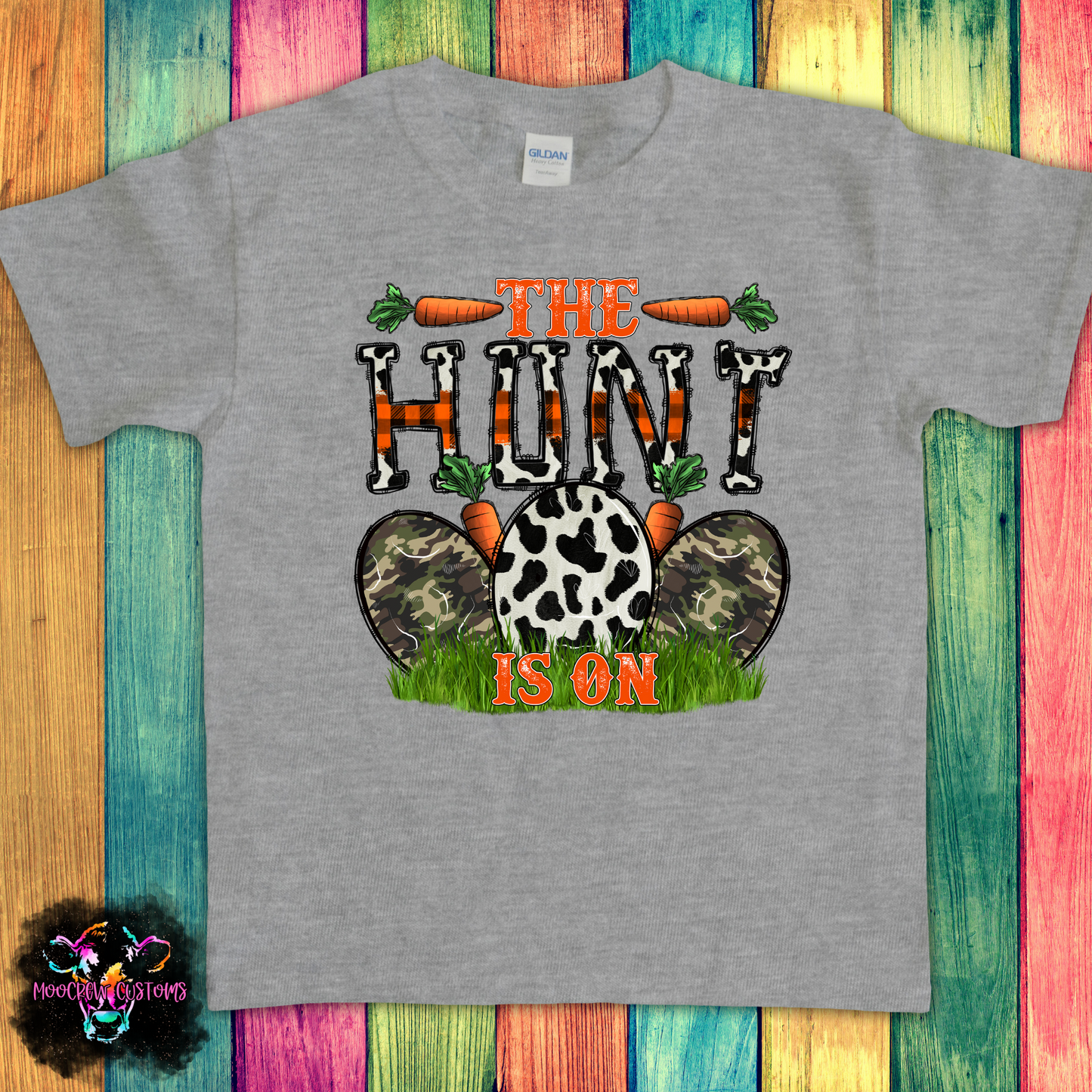 The Hunt Is On Camo Kids Tshirt