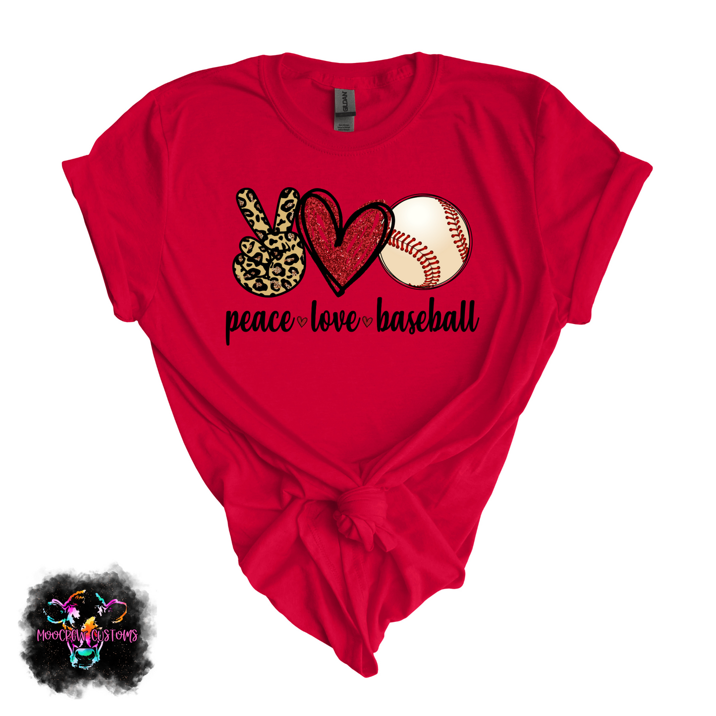 Peace Love Baseball Tshirt