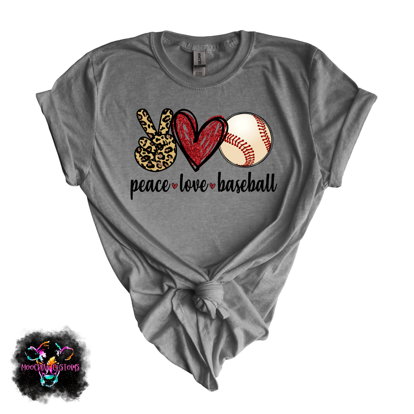 Peace Love Baseball Tshirt