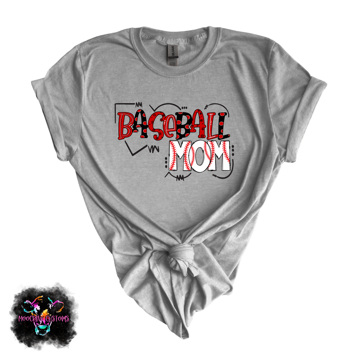 Doodle Baseball Mom Tshirt