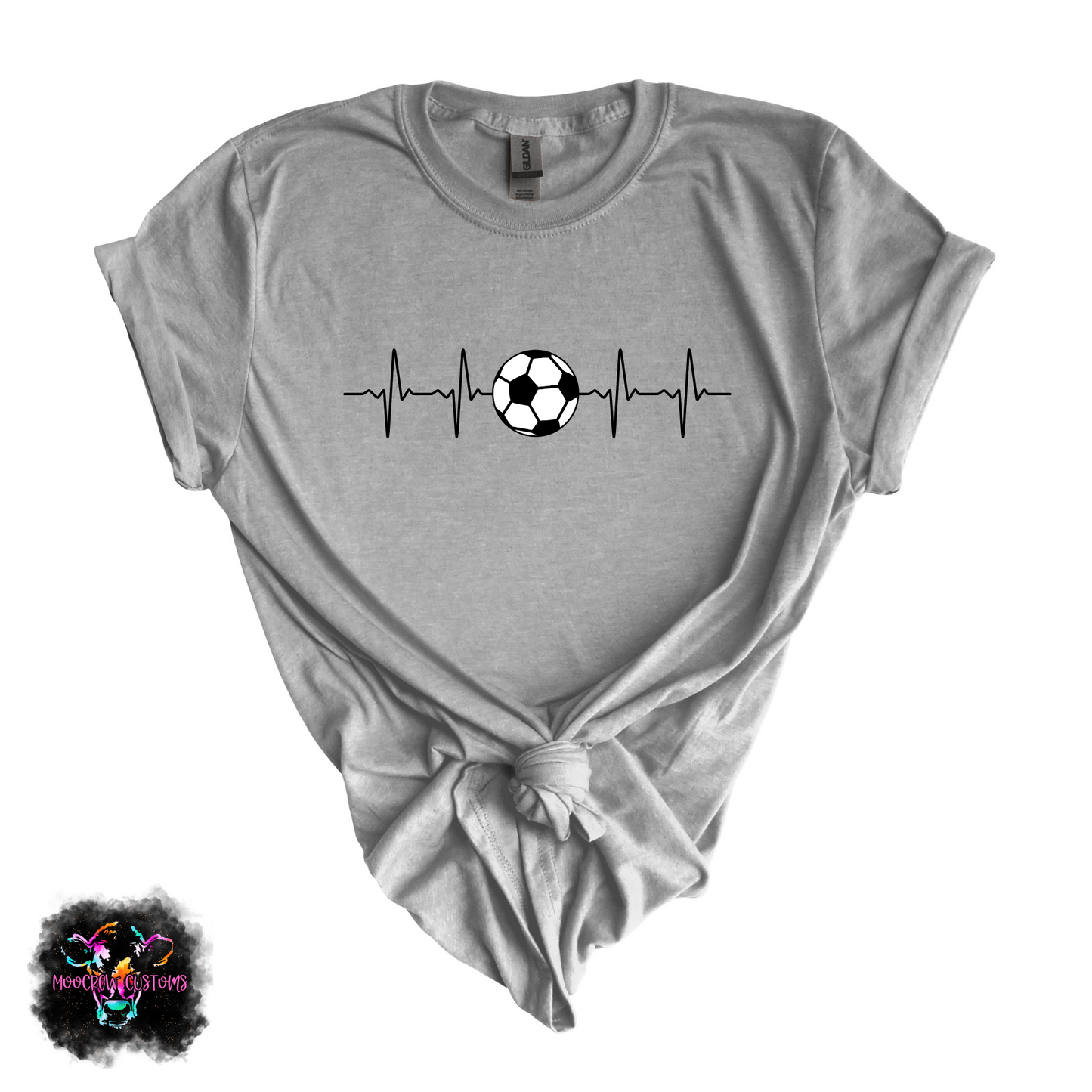 Soccer Ball Heartbeat Tshirt