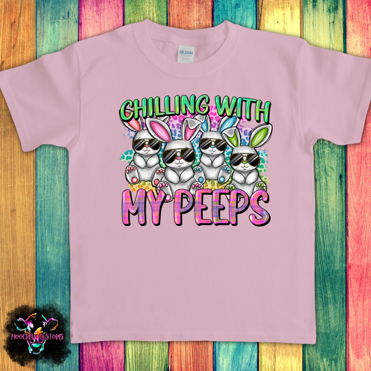 Chillin With My Peeps Kids Tshirt