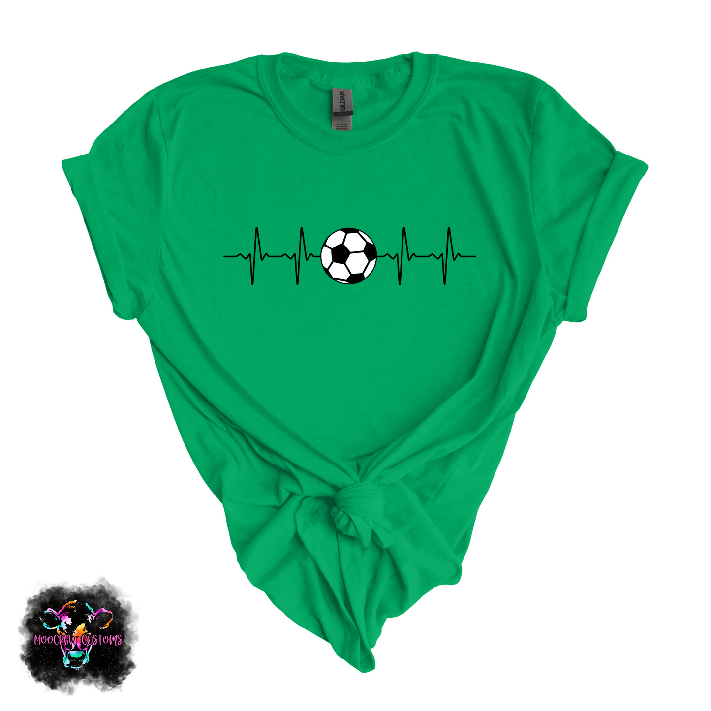 Soccer Ball Heartbeat Tshirt