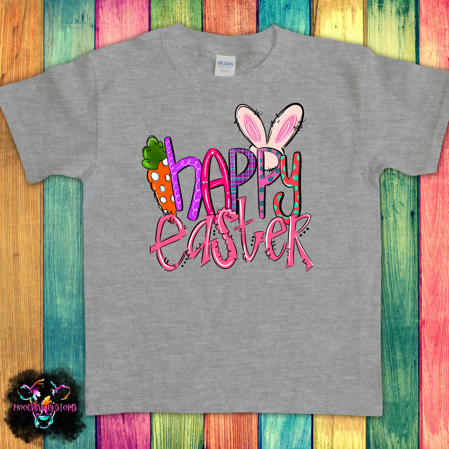 Happy Easter Handwriting Kids Tshirt