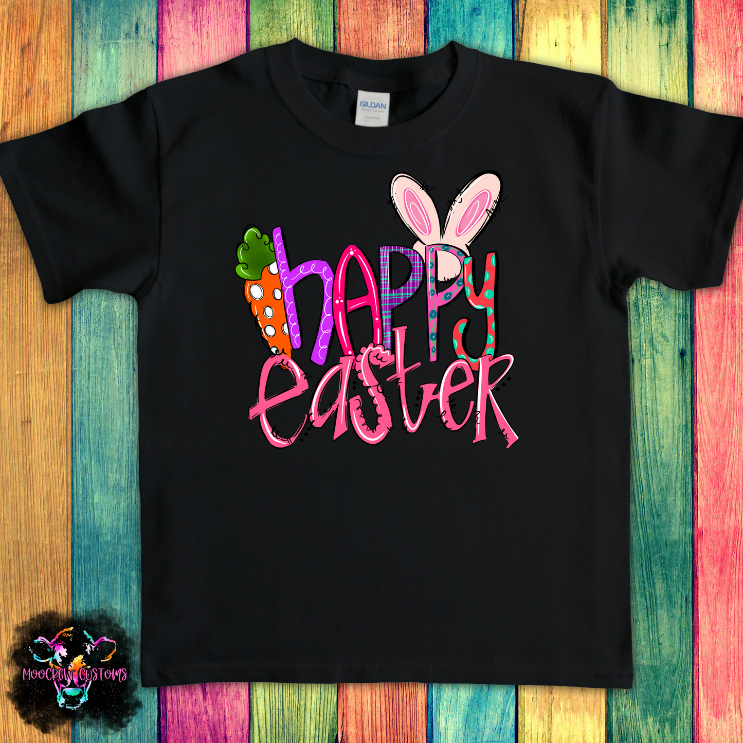 Happy Easter Handwriting Kids Tshirt