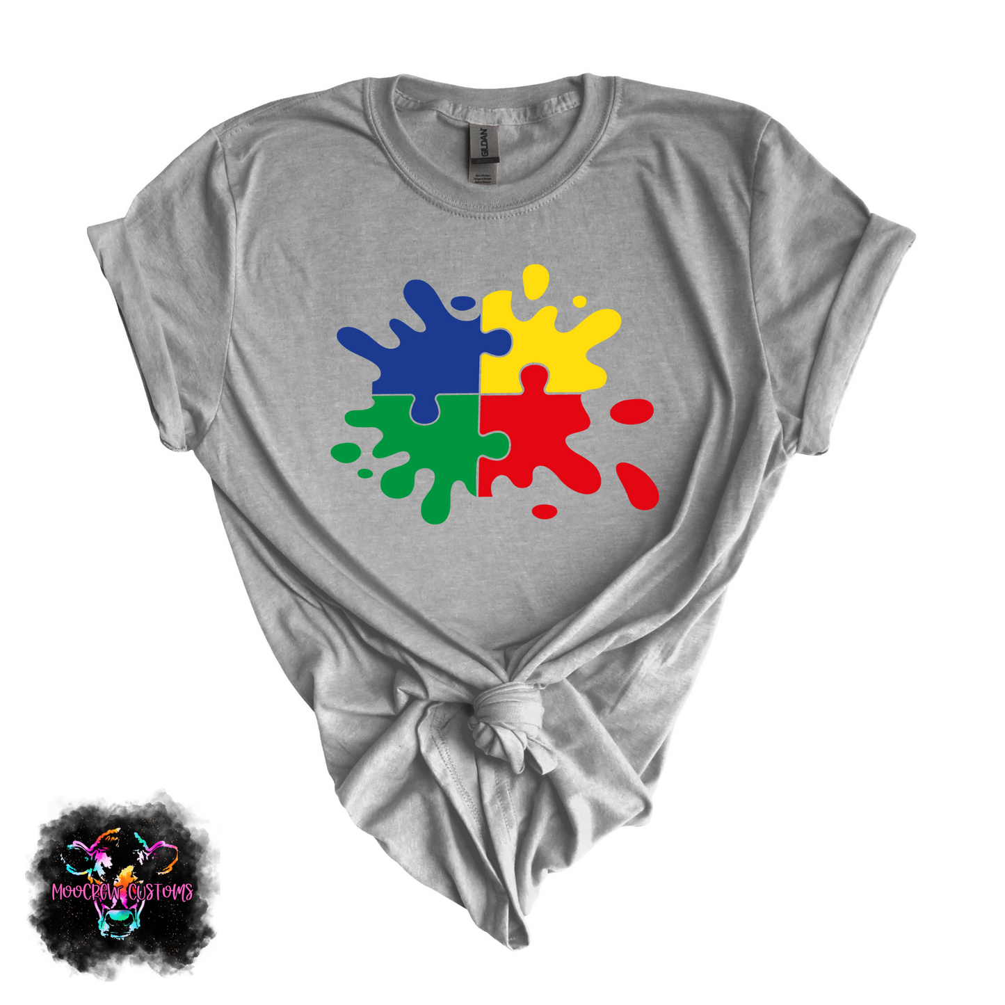 Paint Splatter Autism Awareness Tshirt