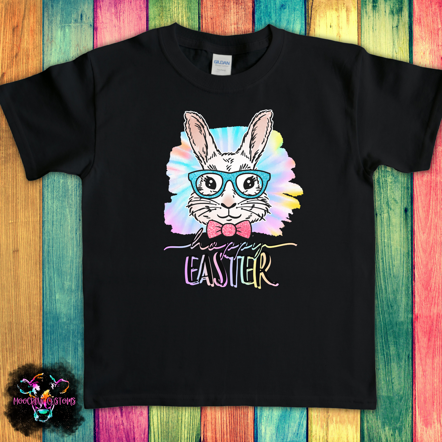 Happy Easter Boy Bunny Kids Tshirt