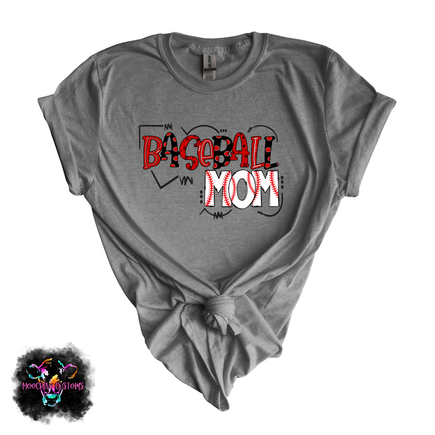 Doodle Baseball Mom Tshirt