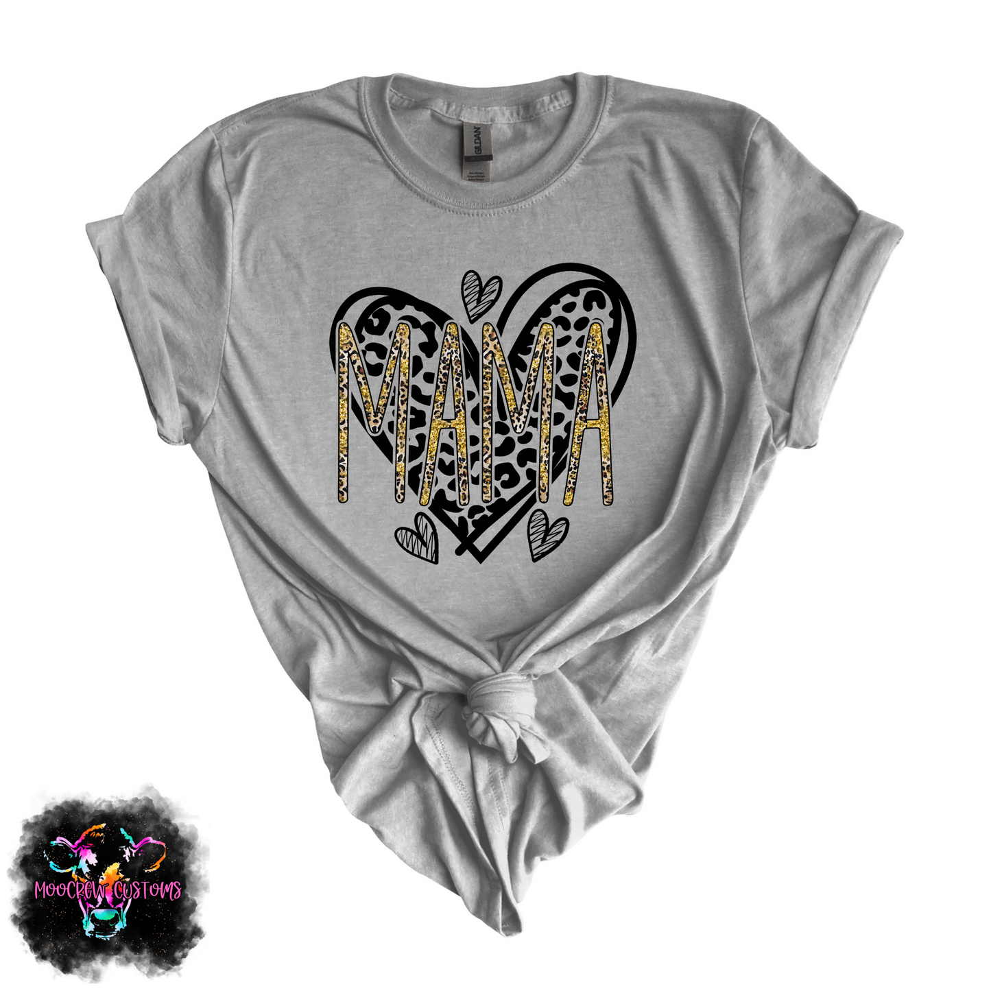 Leopard Heart Mama Tshirt