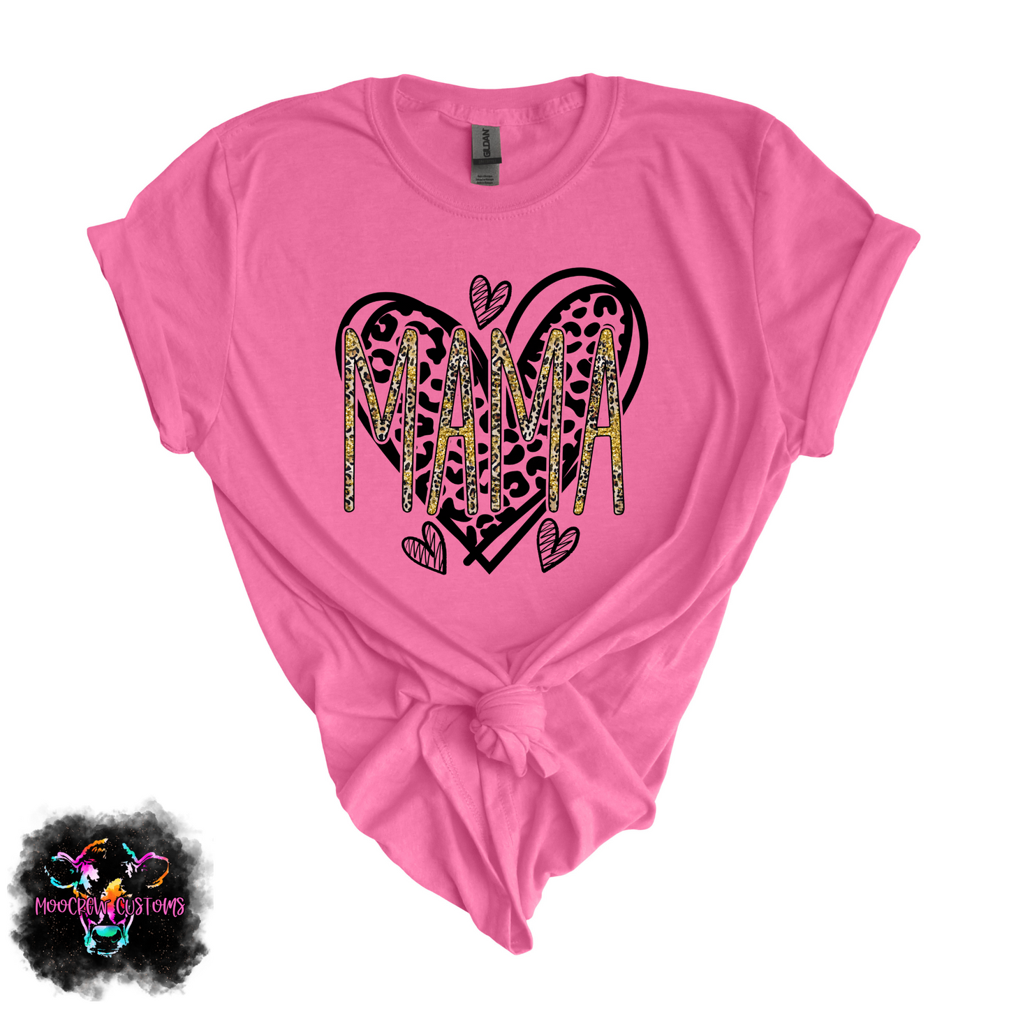 Leopard Heart Mama Tshirt