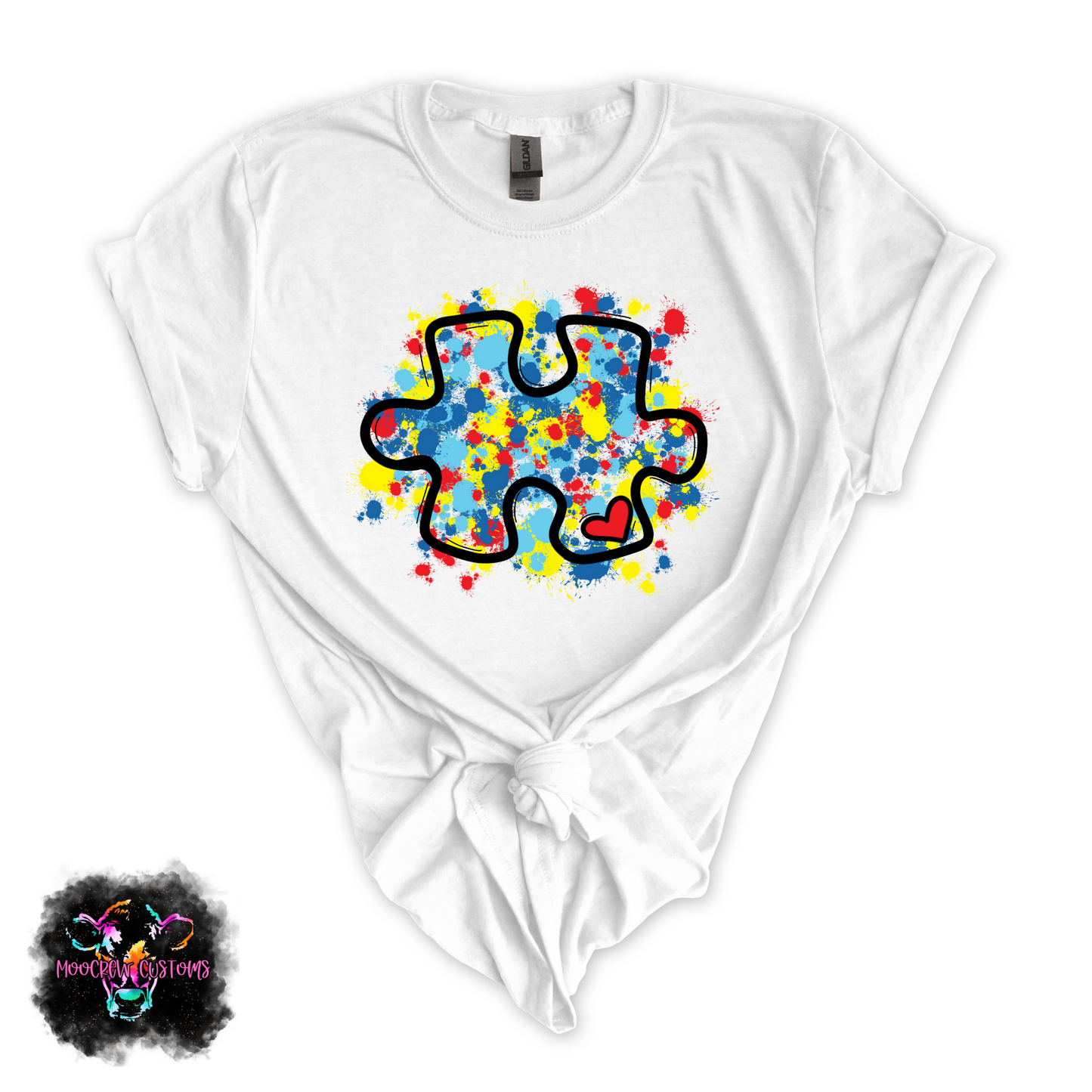 Splatter Paint Puzzle Piece Tshirt