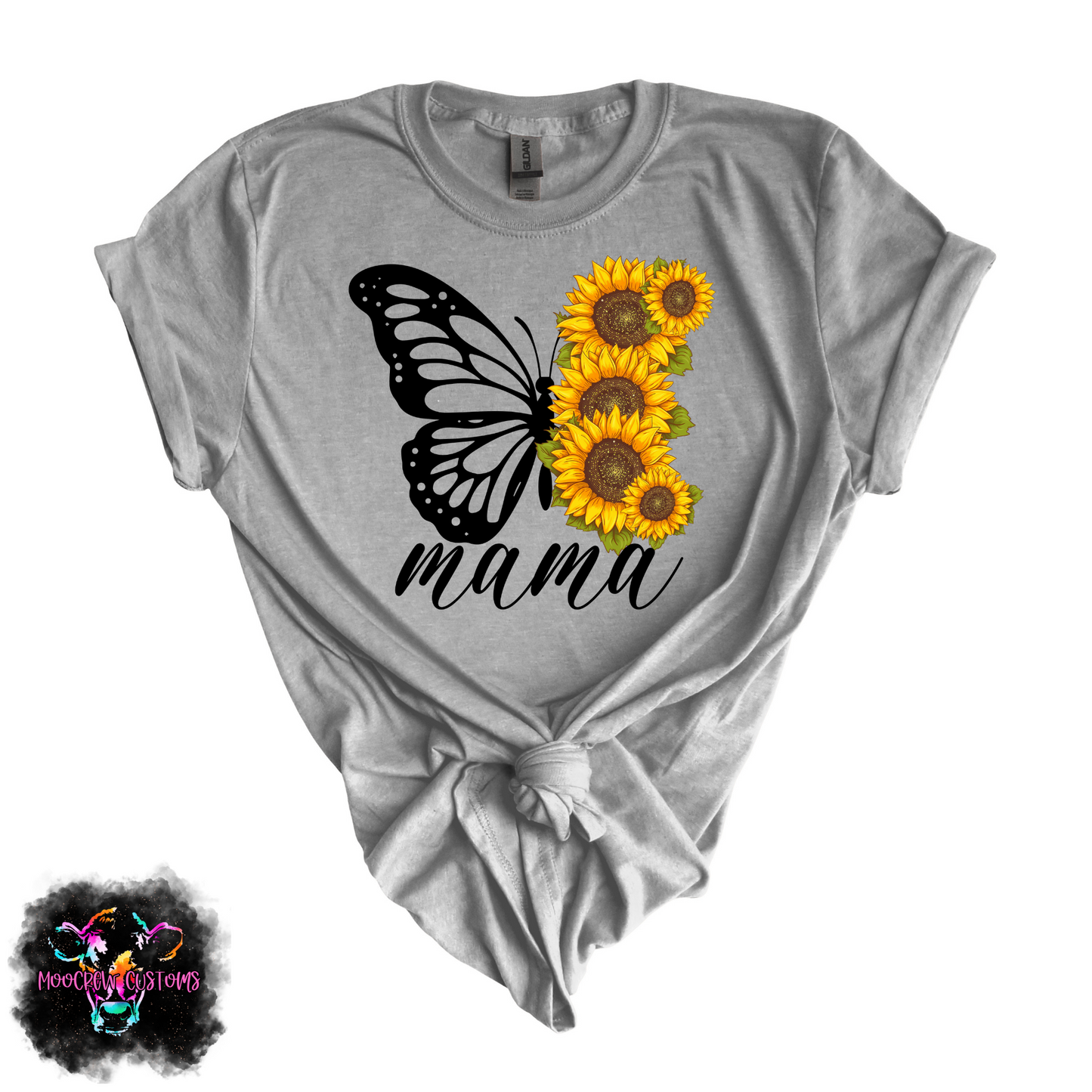 Butterfly and Sunflower Mama Tshirt