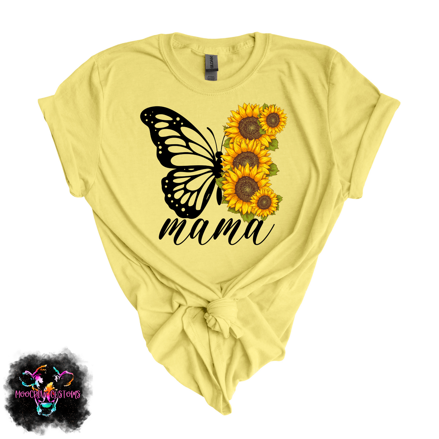 Butterfly and Sunflower Mama Tshirt