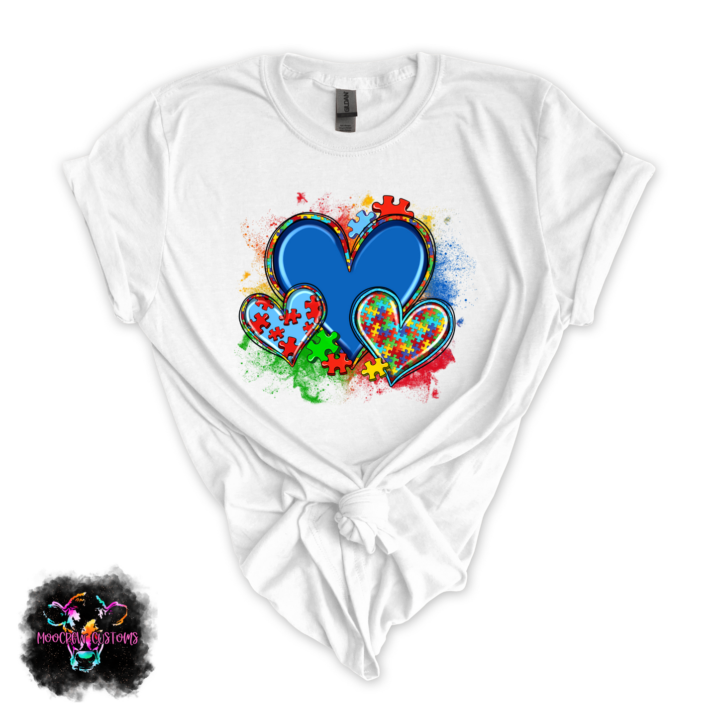 Autism Awareness Hearts Tshirt