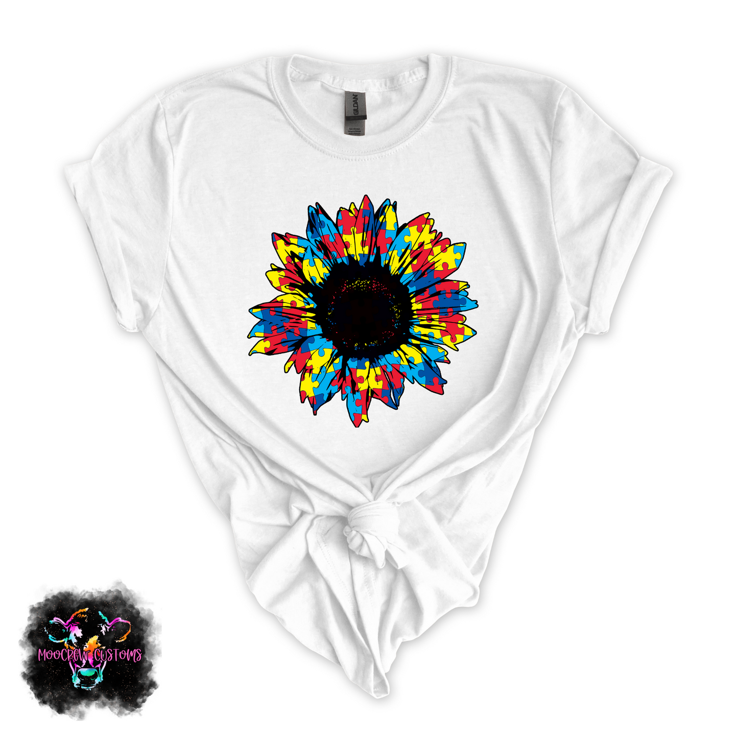 Puzzle Petals Sunflower Tshirt