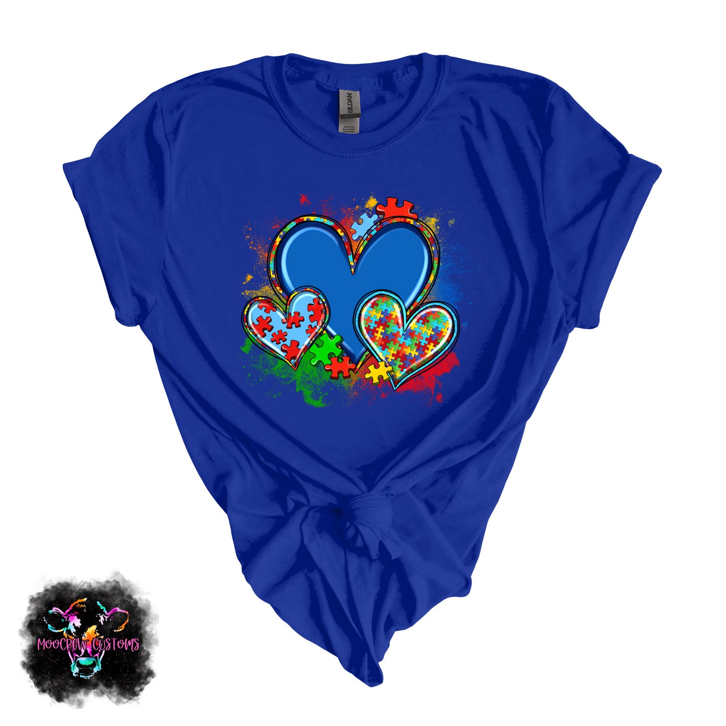 Autism Awareness Hearts Tshirt