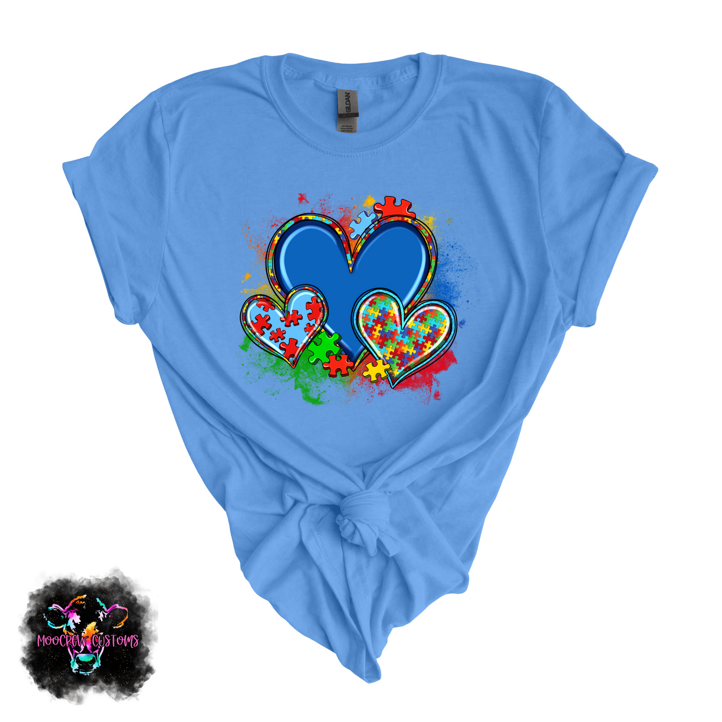 Autism Awareness Hearts Tshirt