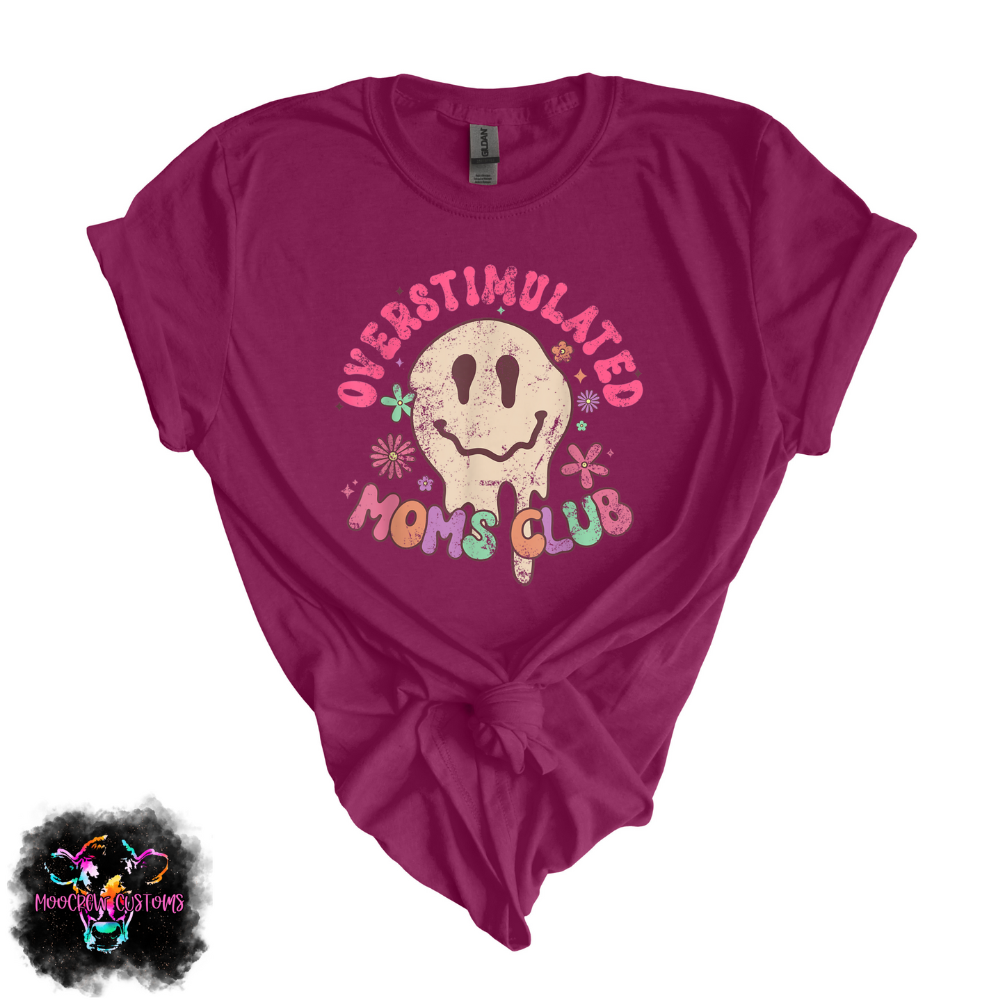 Overstimulated Mom's Club Retro Tshirt