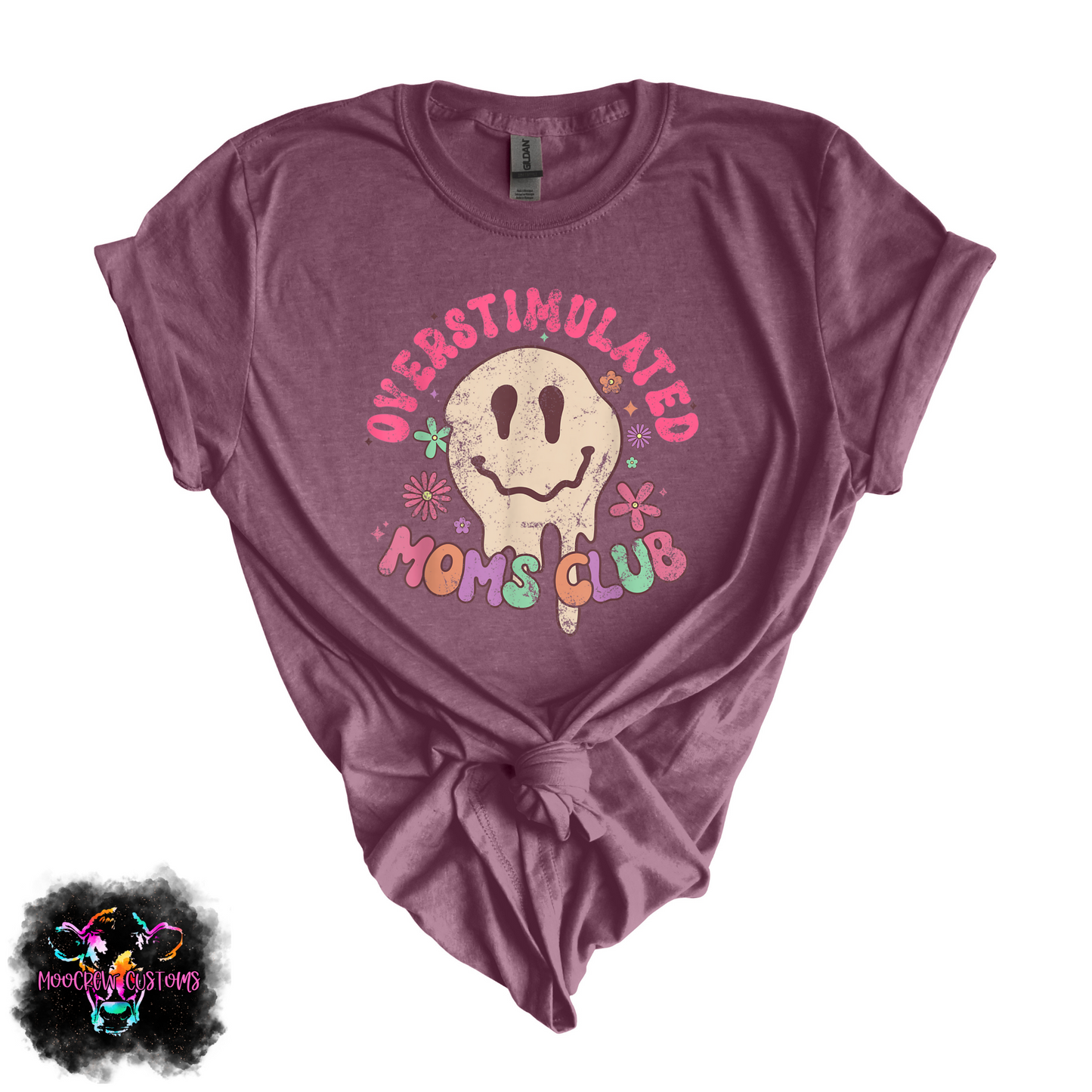 Overstimulated Mom's Club Retro Tshirt